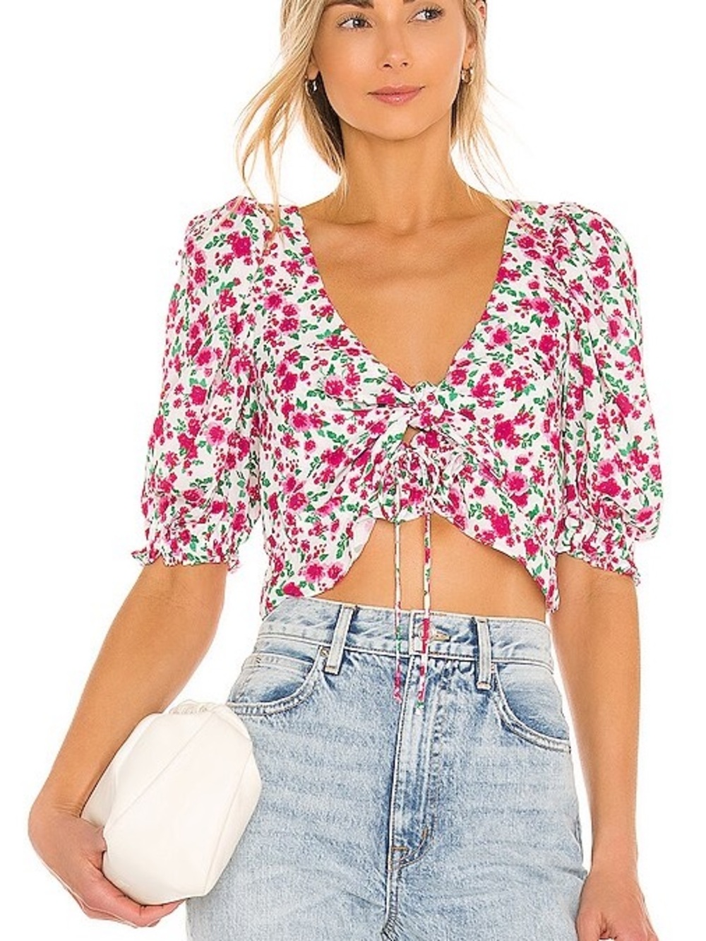 For Love & Lemons Floral Crop Top